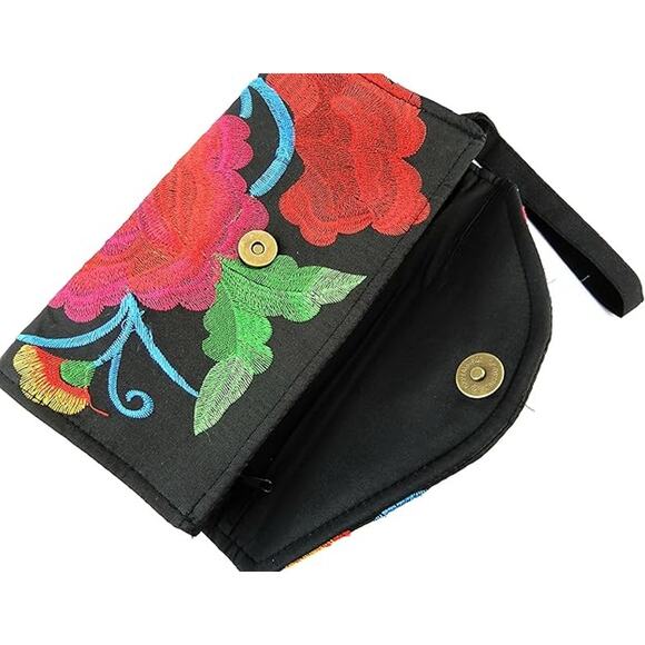 Mexican Clutch purse handbag colorfull mexican clutch 9 x 5 inches - Picture 6 of 6